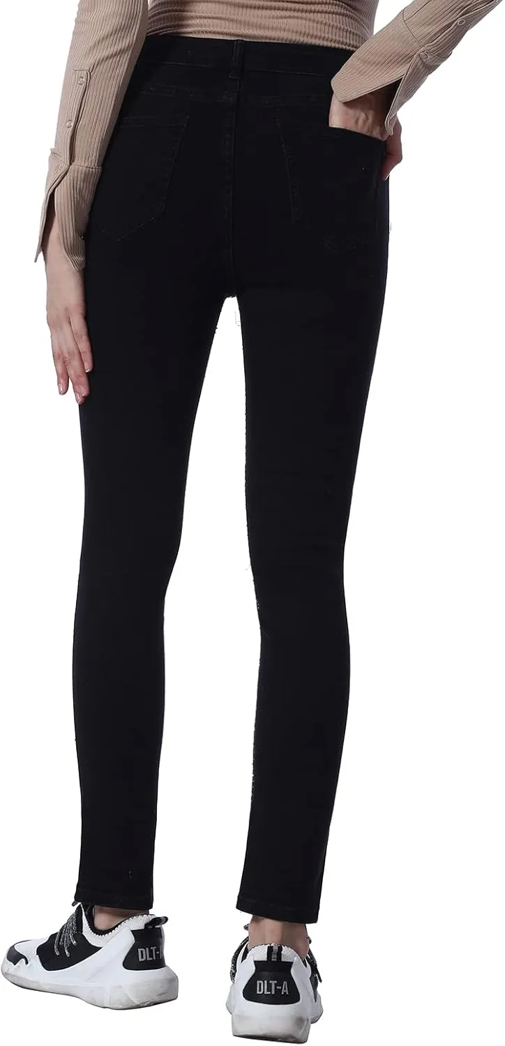 Full Rhinestone Mid Waist Ripped Skinny Jeans Ladies Curve Waist Hot Drill Pants Slim Soft Stretch Jeans