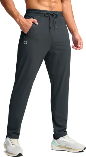 G Gradual Men's 30"/32"/34"/36" Inseam Tall Sweatpants with Zipper Pockets Stretch Long Joggers Athletic Workout Pants Men