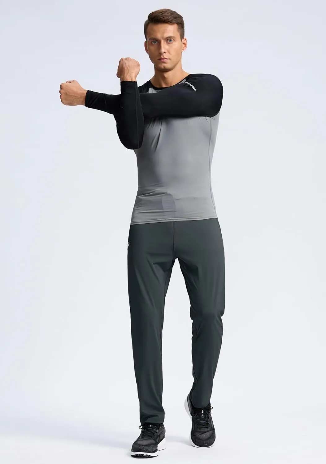 G Gradual Men's 30"/32"/34"/36" Inseam Tall Sweatpants with Zipper Pockets Stretch Long Joggers Athletic Workout Pants Men