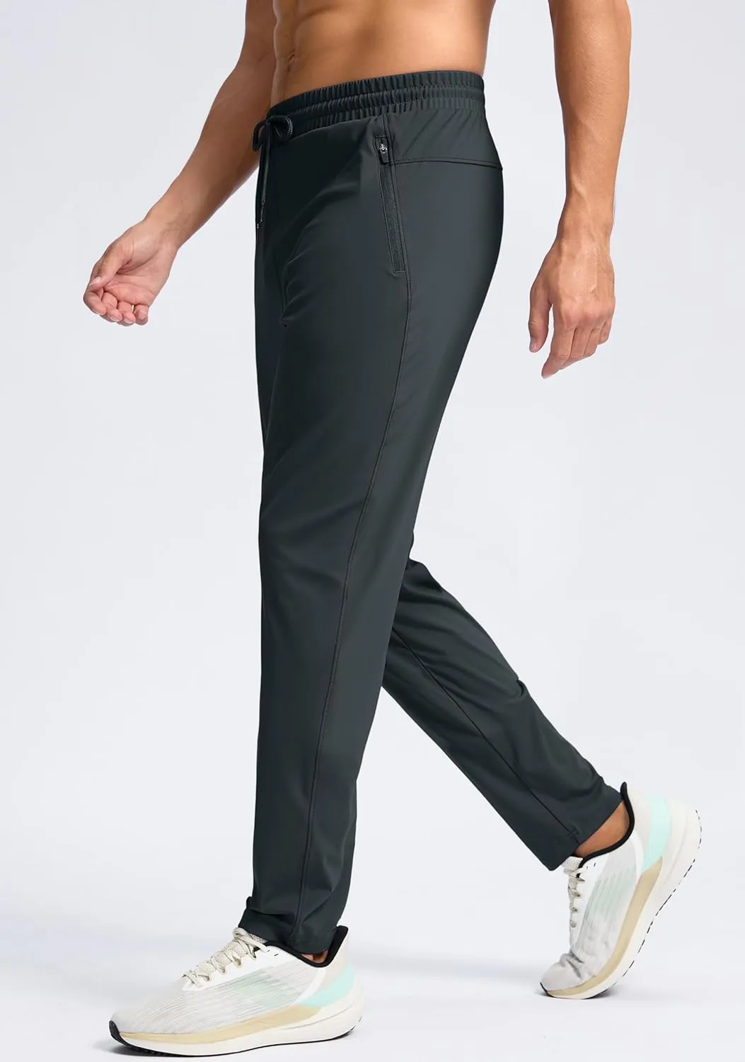 G Gradual Men's 30"/32"/34"/36" Inseam Tall Sweatpants with Zipper Pockets Stretch Long Joggers Athletic Workout Pants Men