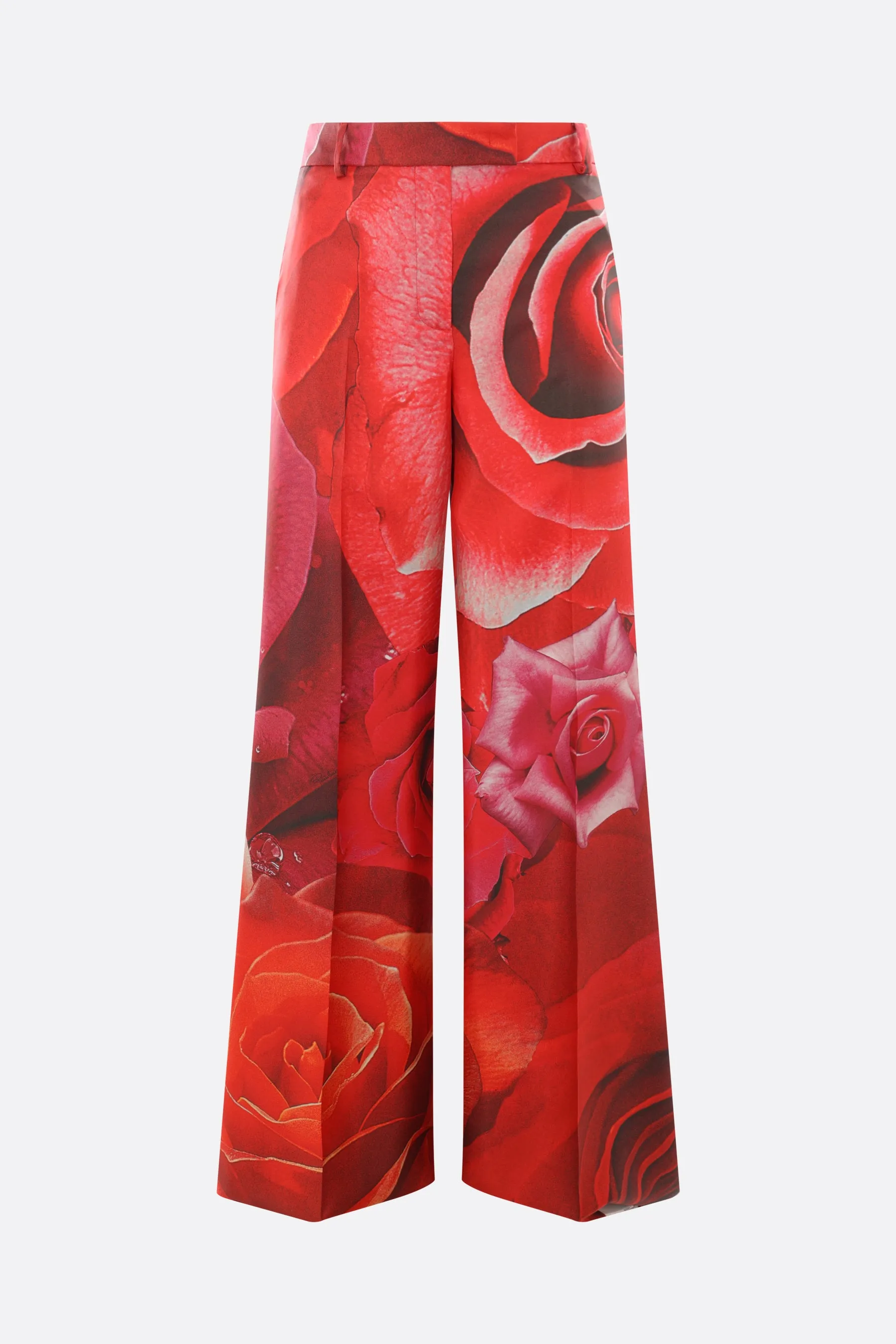 Garden Rose Silk Twill Trousers
