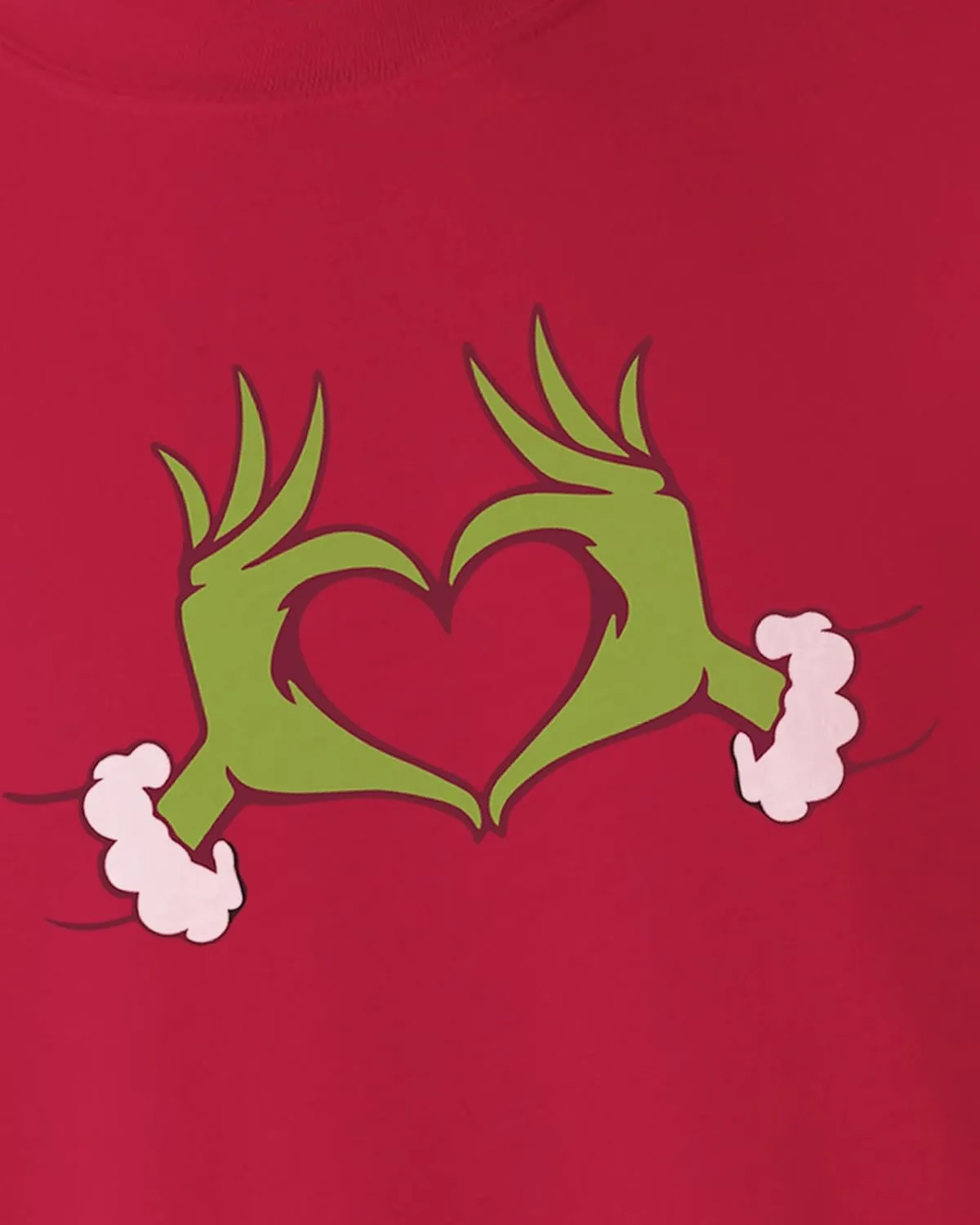 Heart Hands Vacation Sweatshirt | Holiday Crewneck Graphic Sweatshirt | Perfect for Travel, Casual Wear (Red)