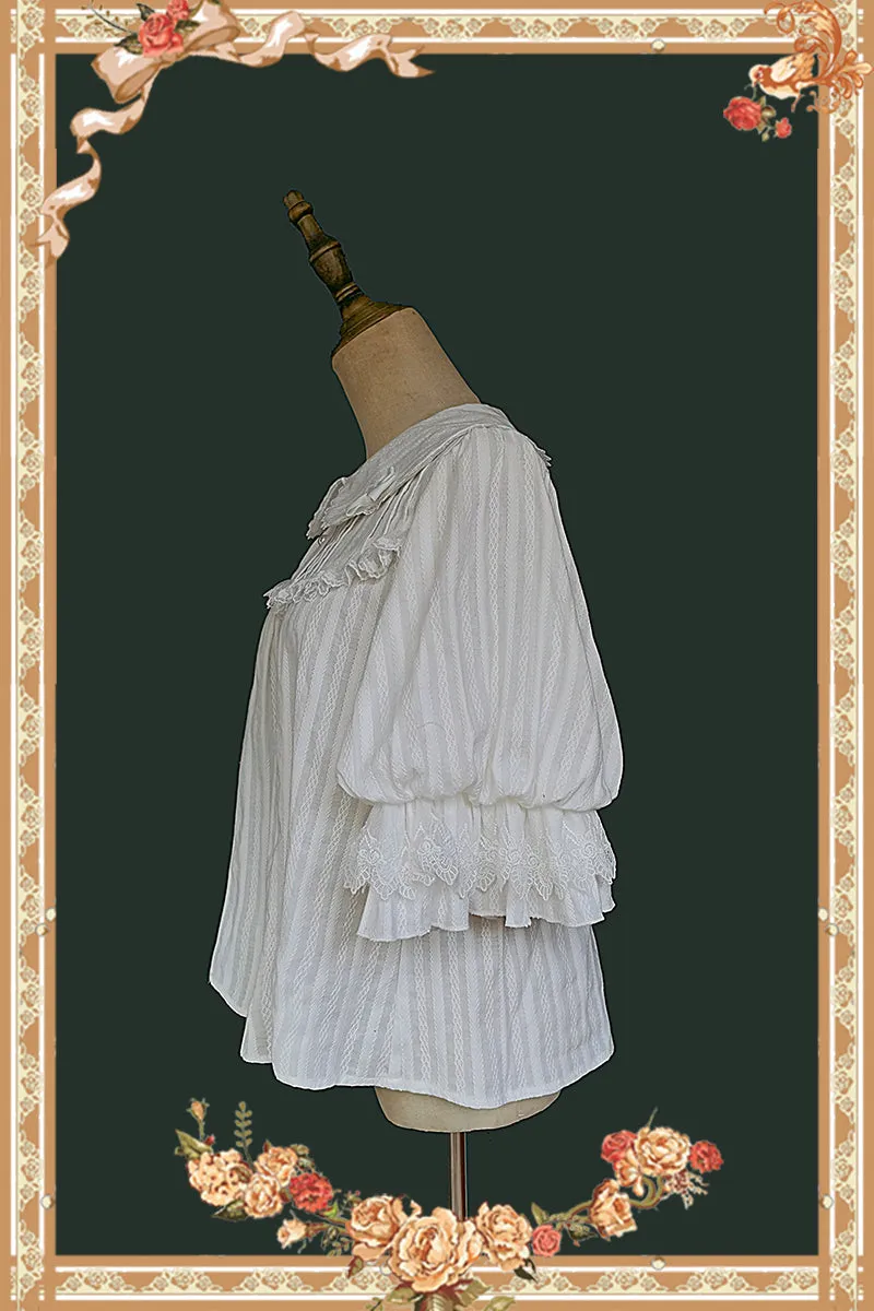Infanta~Doll Lolita Cotton Short Sleeve Blouse