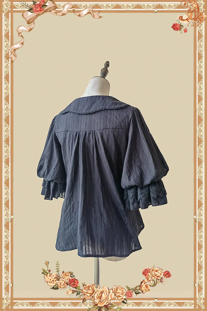 Infanta~Doll Lolita Cotton Short Sleeve Blouse