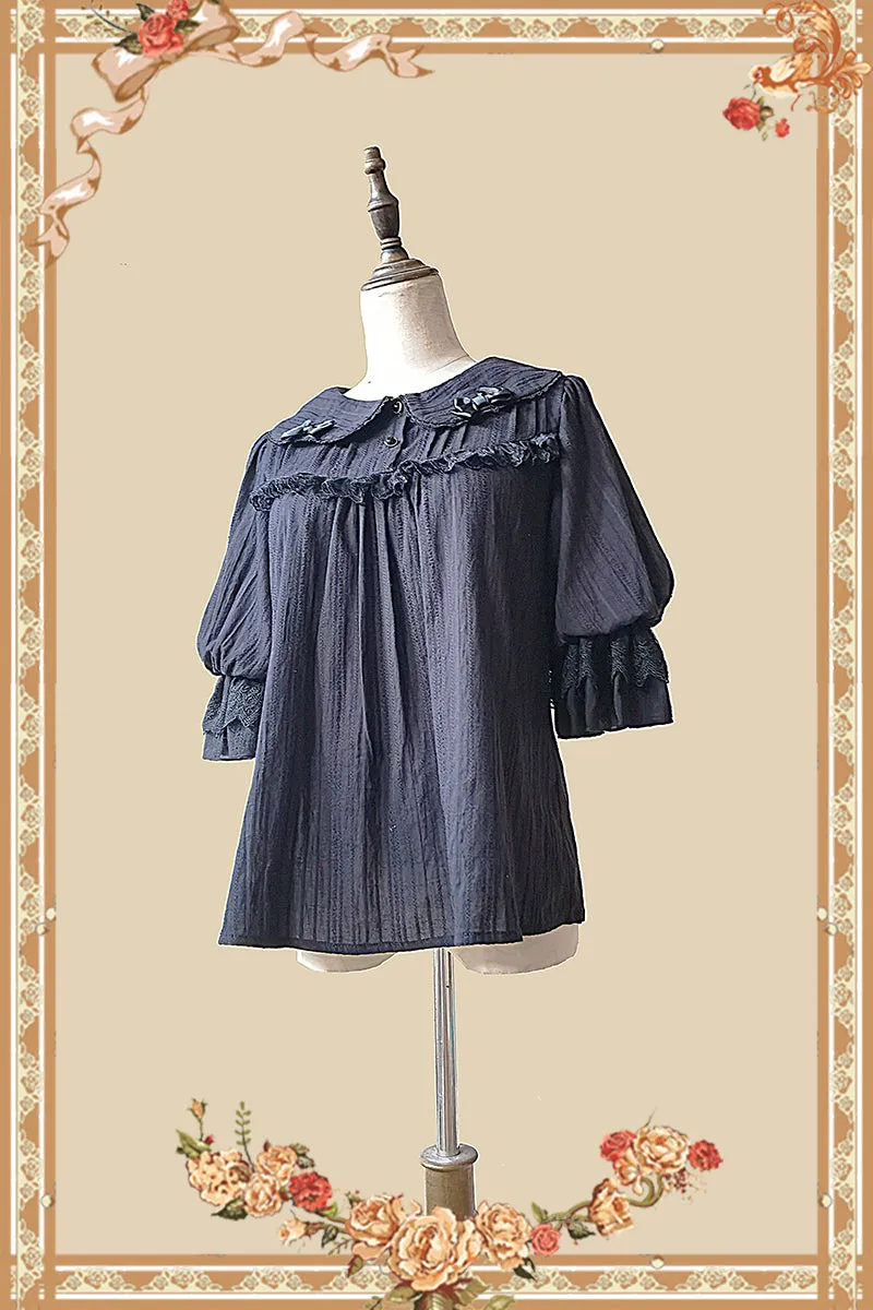 Infanta~Doll Lolita Cotton Short Sleeve Blouse