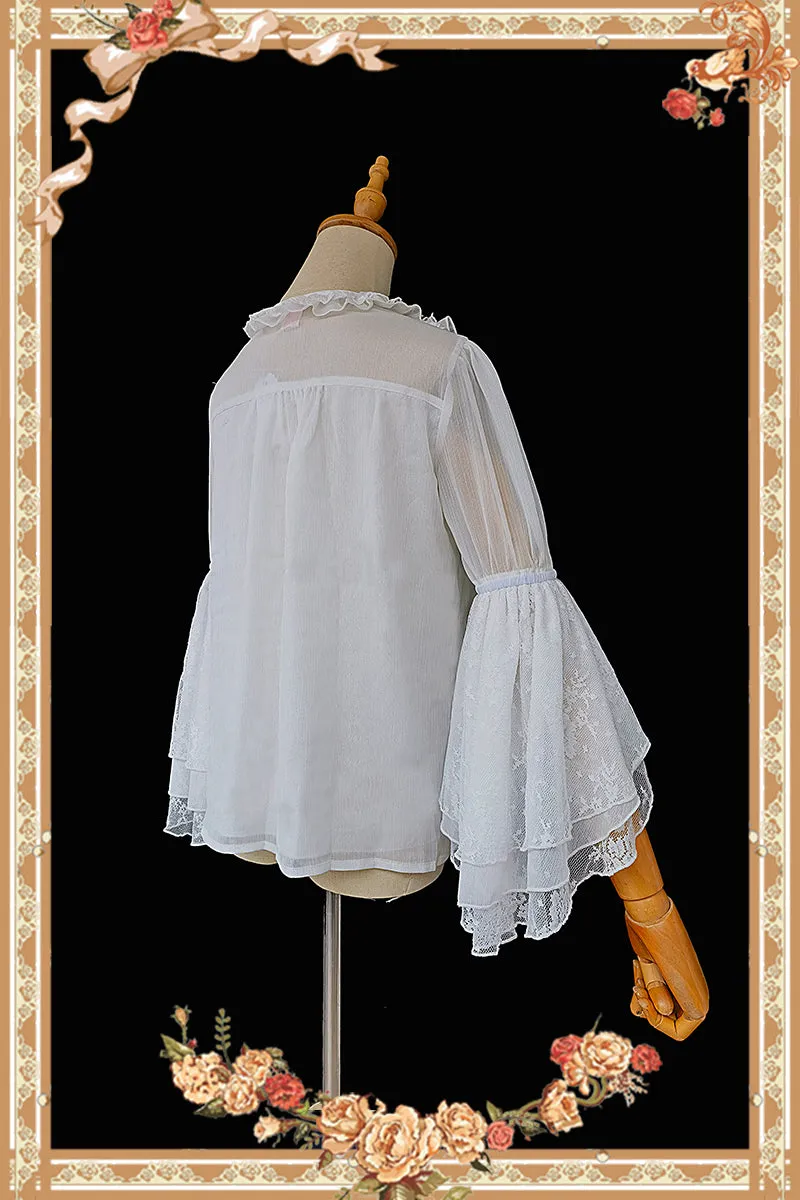 Infanta~Elegant Lolita Loose Blouse Lace Multicolor