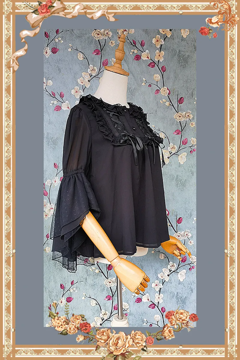 Infanta~Elegant Lolita Loose Blouse Lace Multicolor