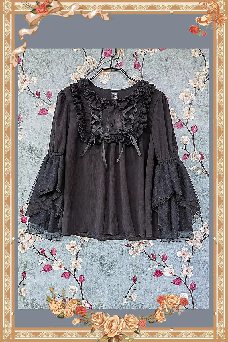 Infanta~Elegant Lolita Loose Blouse Lace Multicolor