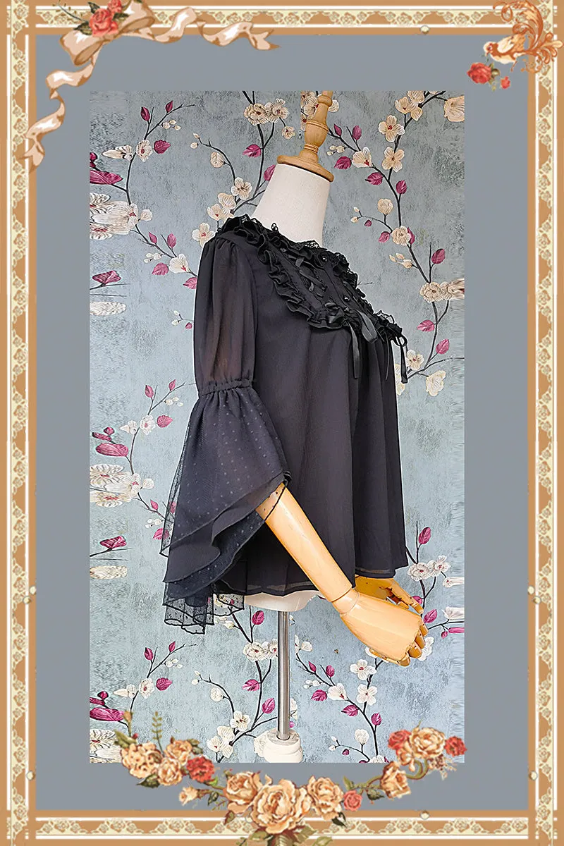 Infanta~Elegant Lolita Loose Blouse Lace Multicolor