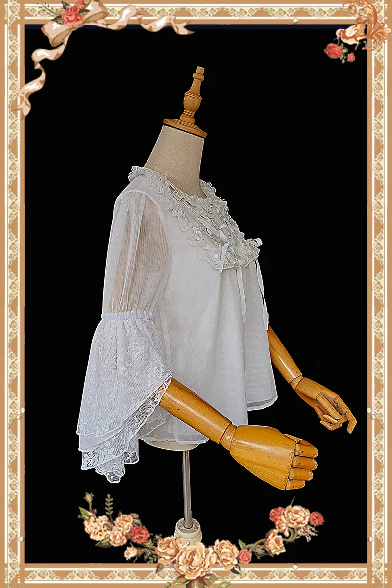 Infanta~Elegant Lolita Loose Blouse Lace Multicolor