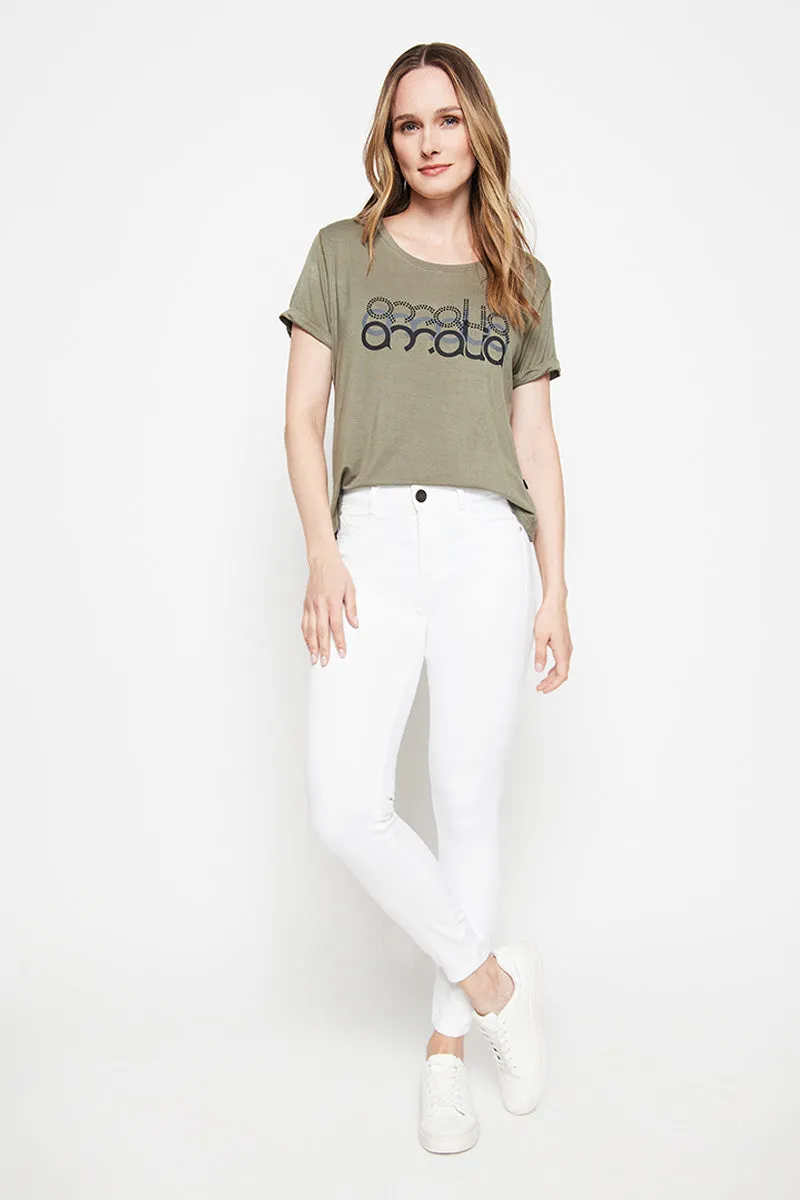 Jeans Tiro Medio Pitillo   4295
