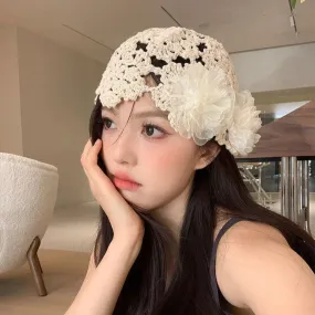 Lace Flower Hollow Head Hat