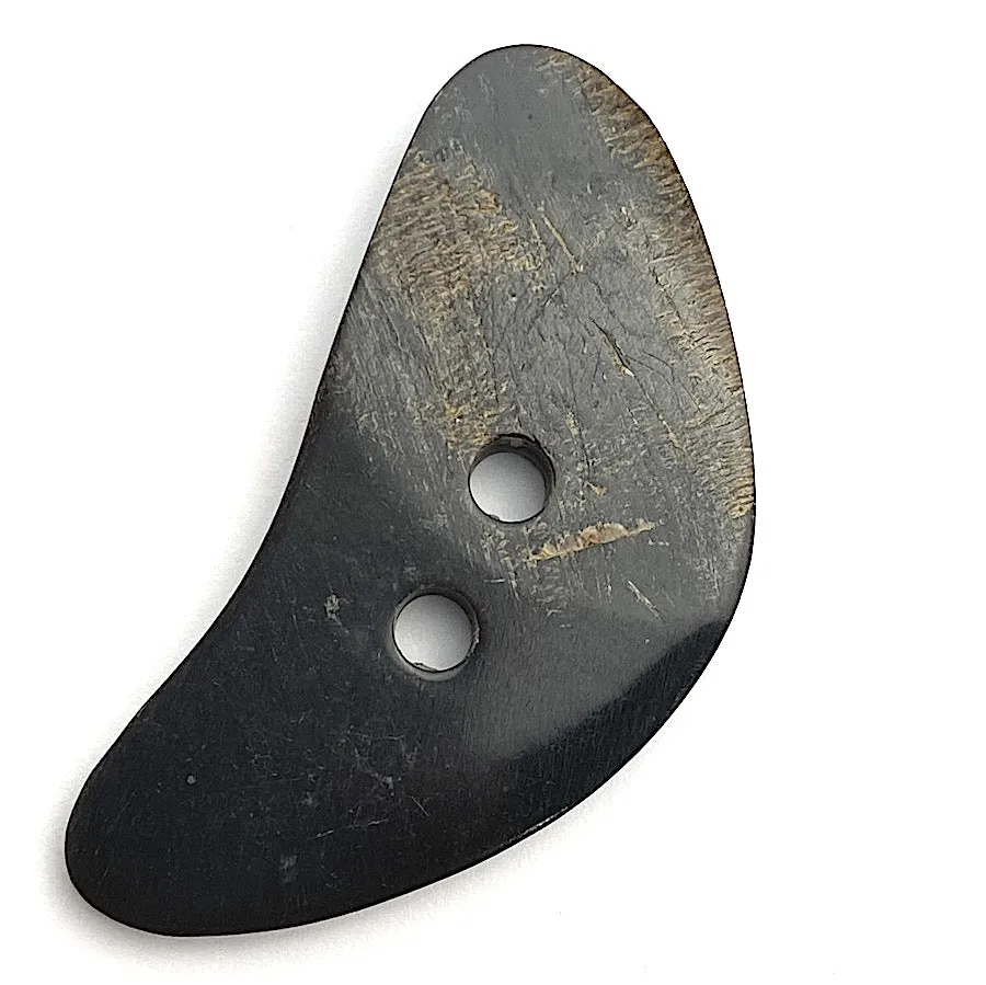 Large Horn Toggle Black/Brown Boomerang  2"  #SK-719