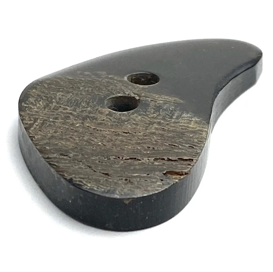 Large Horn Toggle Black/Brown Boomerang  2"  #SK-719