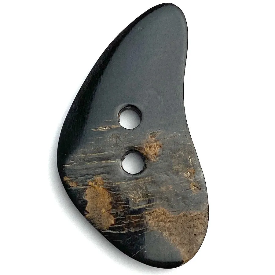 Large Horn Toggle Black/Brown Boomerang  2"  #SK-719