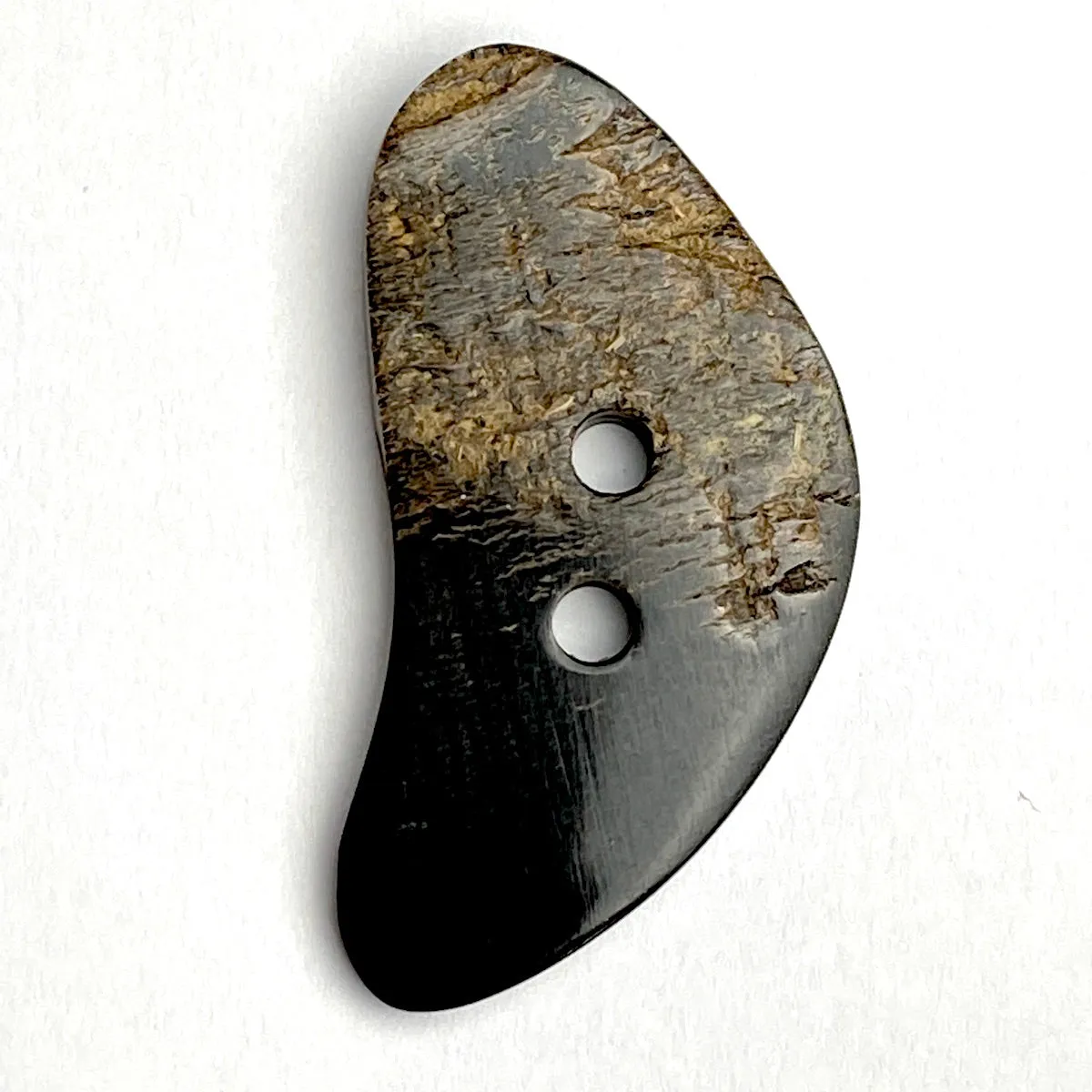 Large Horn Toggle Black/Brown Boomerang  2"  #SK-719
