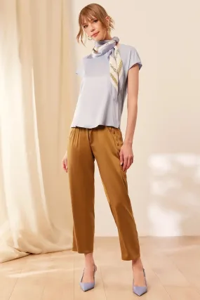 Light Blue Silk Monica Women's Blouse