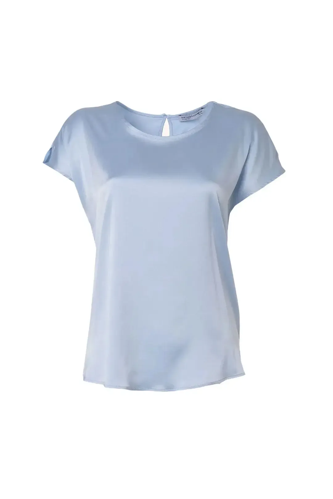 Light Blue Silk Monica Women's Blouse