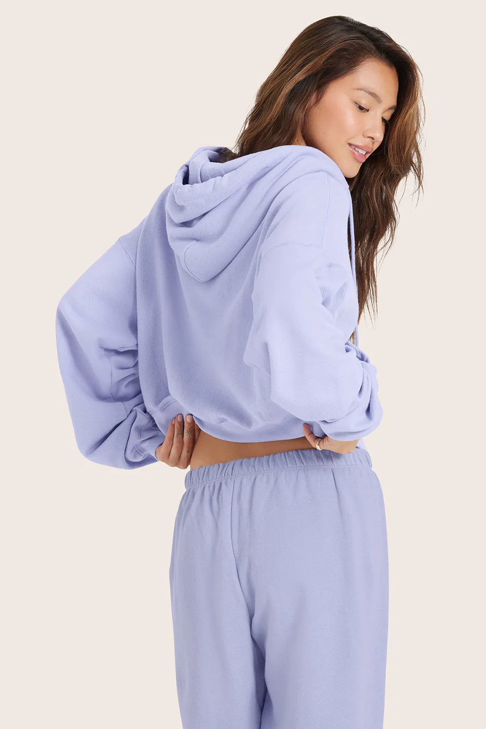 LIGHTWEIGHT SWEATS CLASSIC ZIP HOODIE - LILY