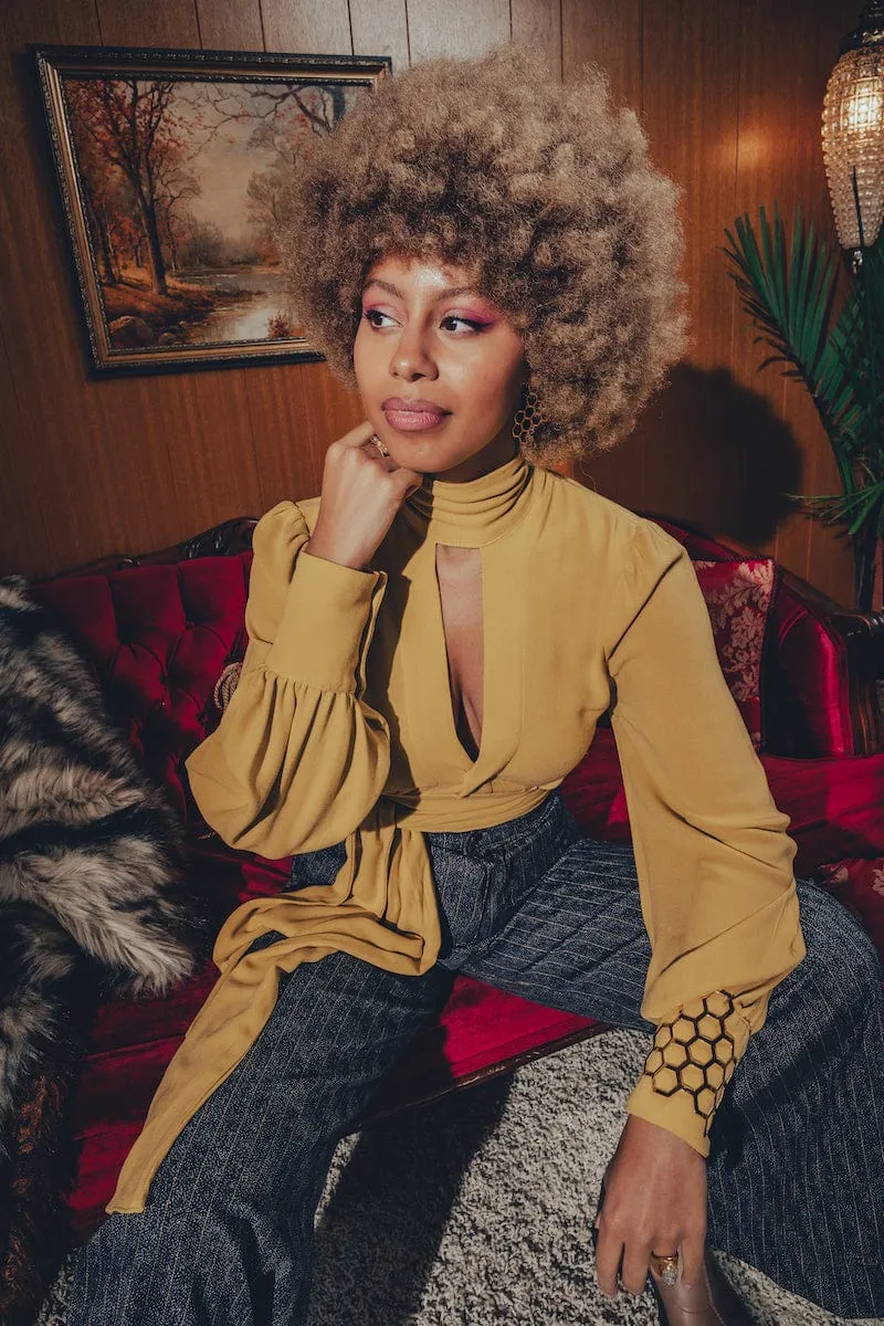 Mary Gold  Peek a Boo Blouse