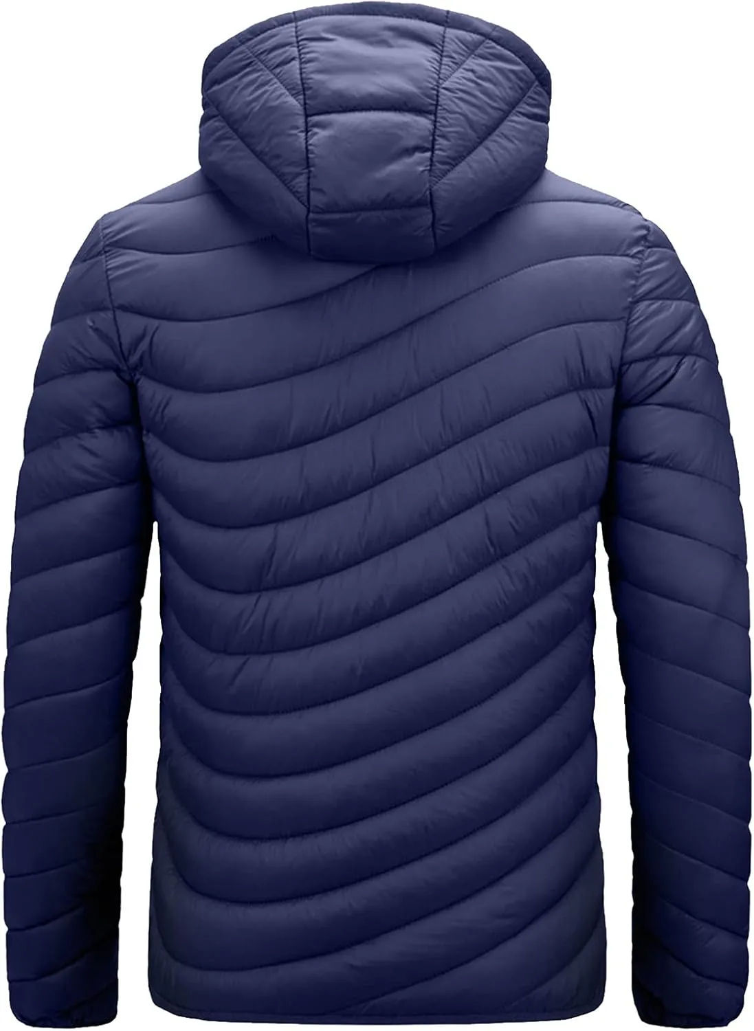 Men's Jacket Insulated Synthetic Down Puffer Jacket Winter Warm Coat Quilted Water Resistant Packable Hiking Camping