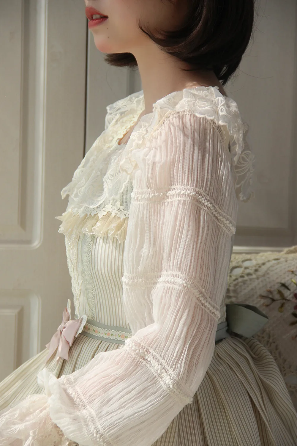 Miss Point~Retro Lolita Lace Long Sleeve Blouse