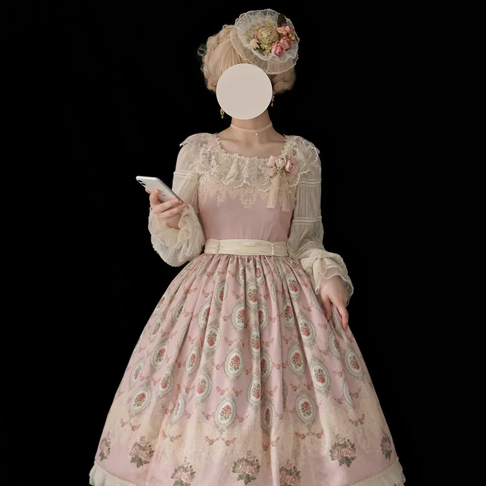 Miss Point~Retro Lolita Lace Long Sleeve Blouse