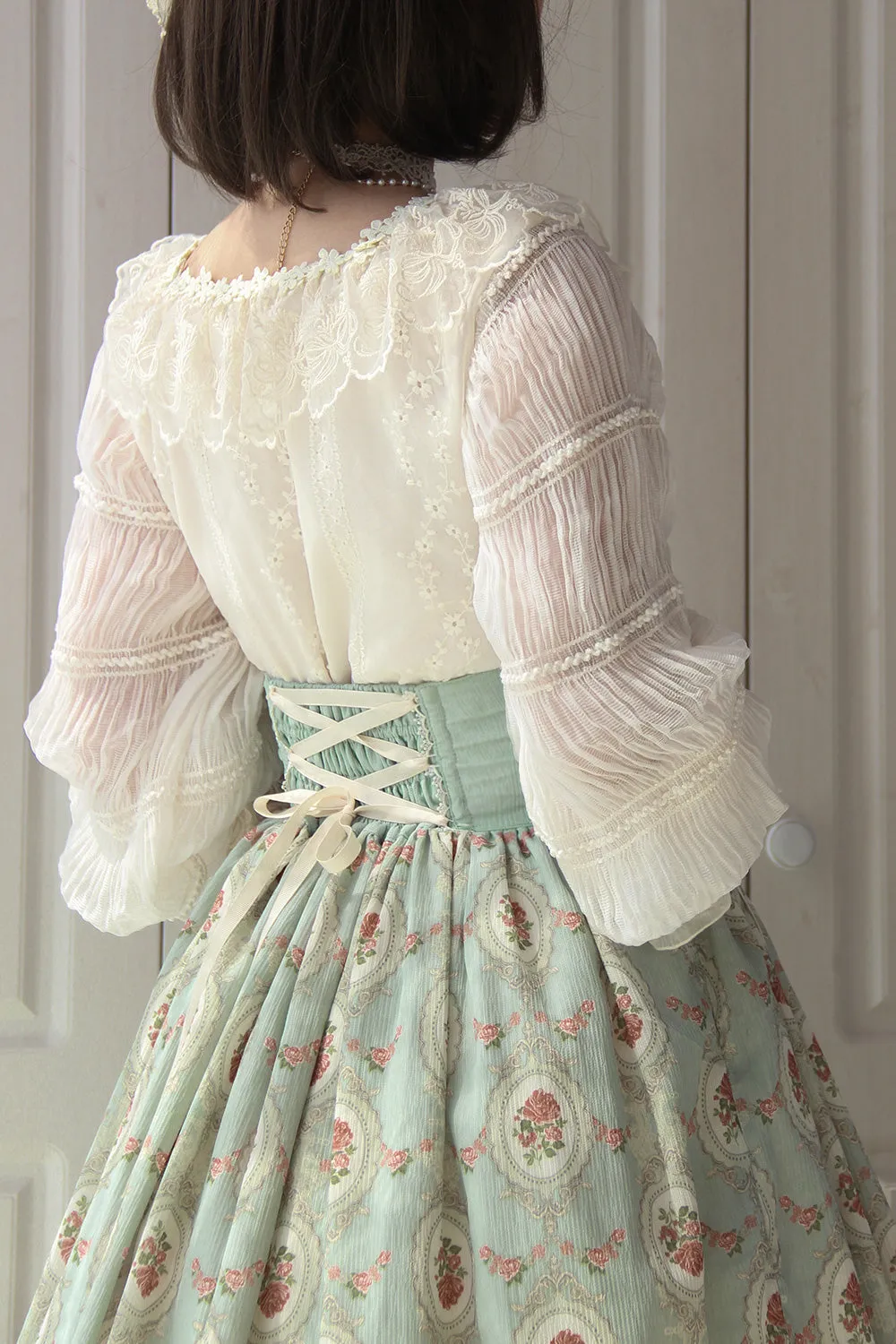 Miss Point~Retro Lolita Lace Long Sleeve Blouse
