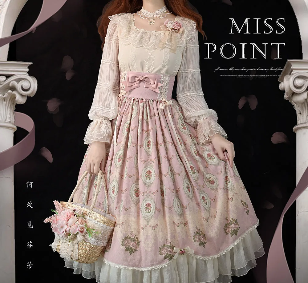 Miss Point~Retro Lolita Lace Long Sleeve Blouse