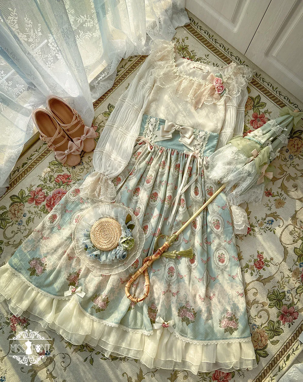 Miss Point~Retro Lolita Lace Long Sleeve Blouse