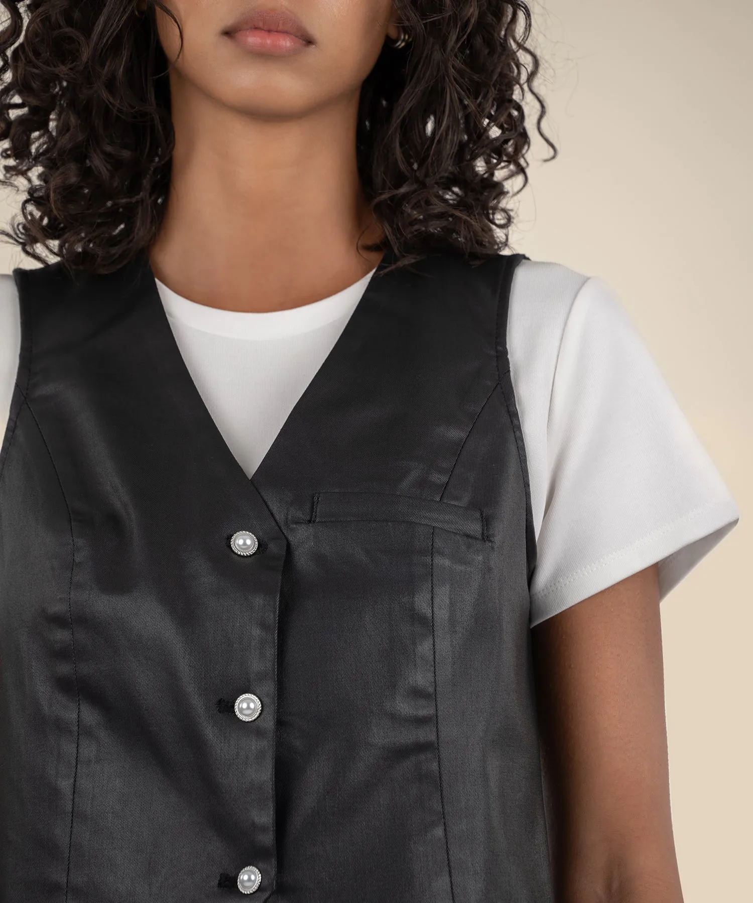 Nataly Coated Tailored Vest