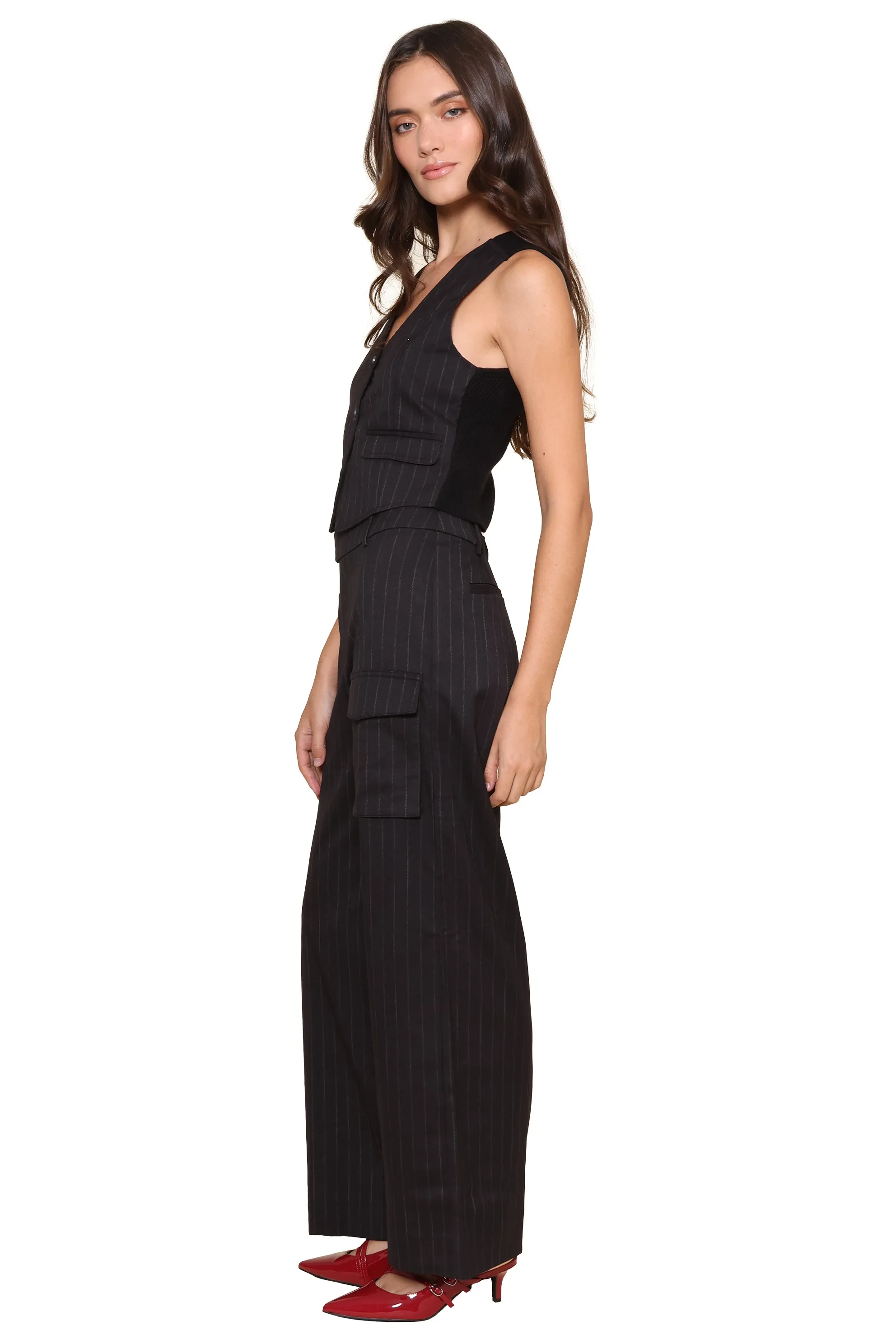 Olivia Pinstripe Vest
