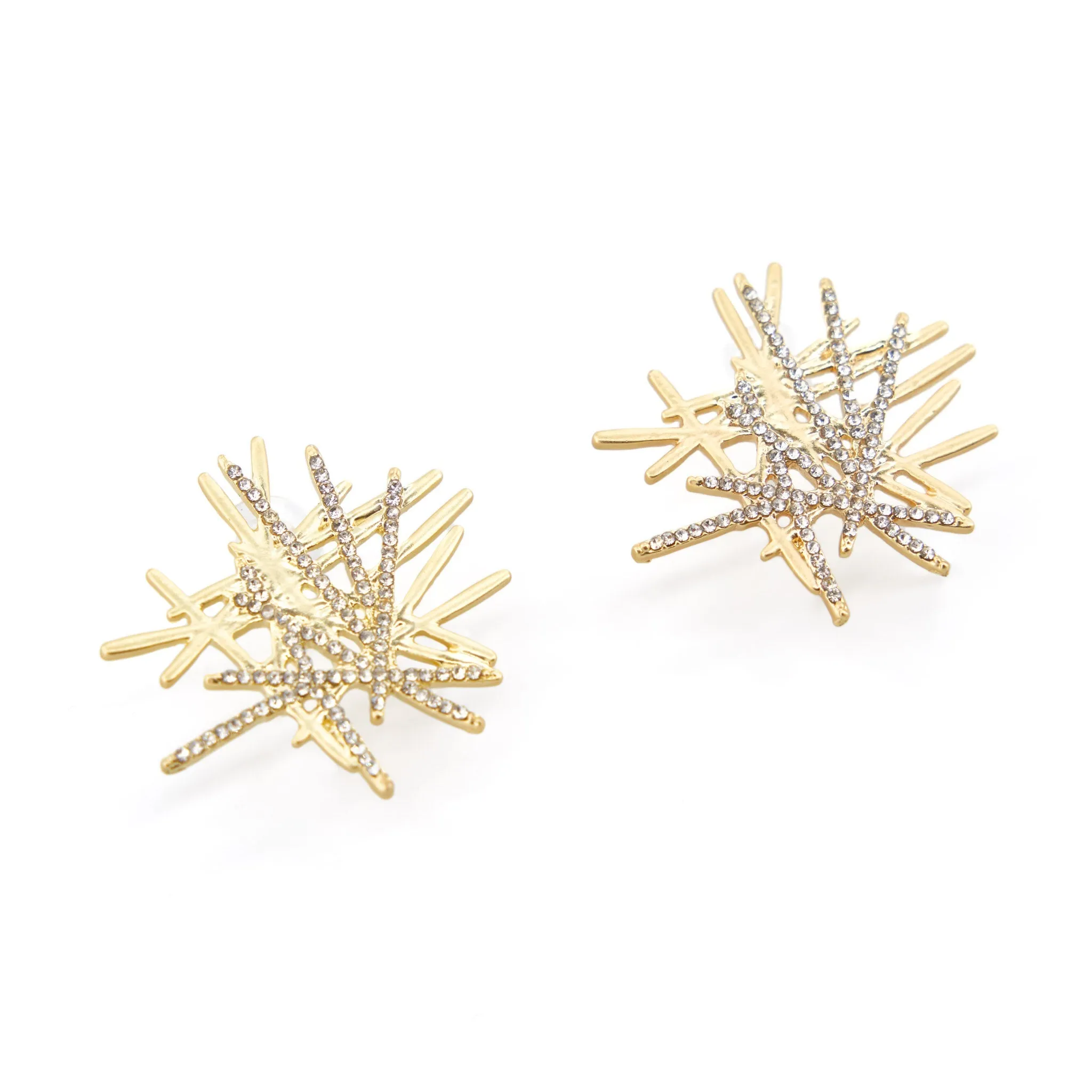 Origami Oversized Earrings - Soft Gold