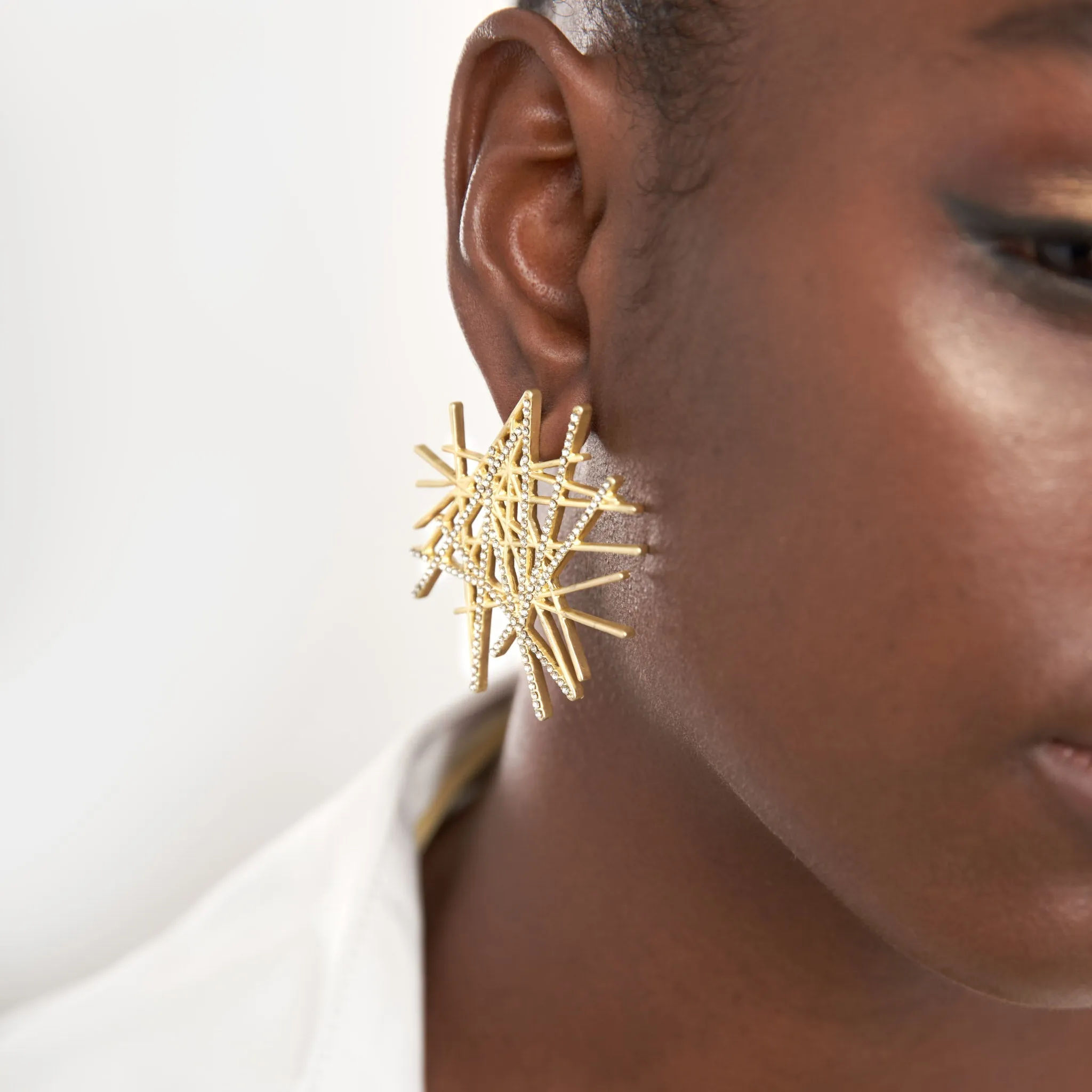 Origami Oversized Earrings - Soft Gold