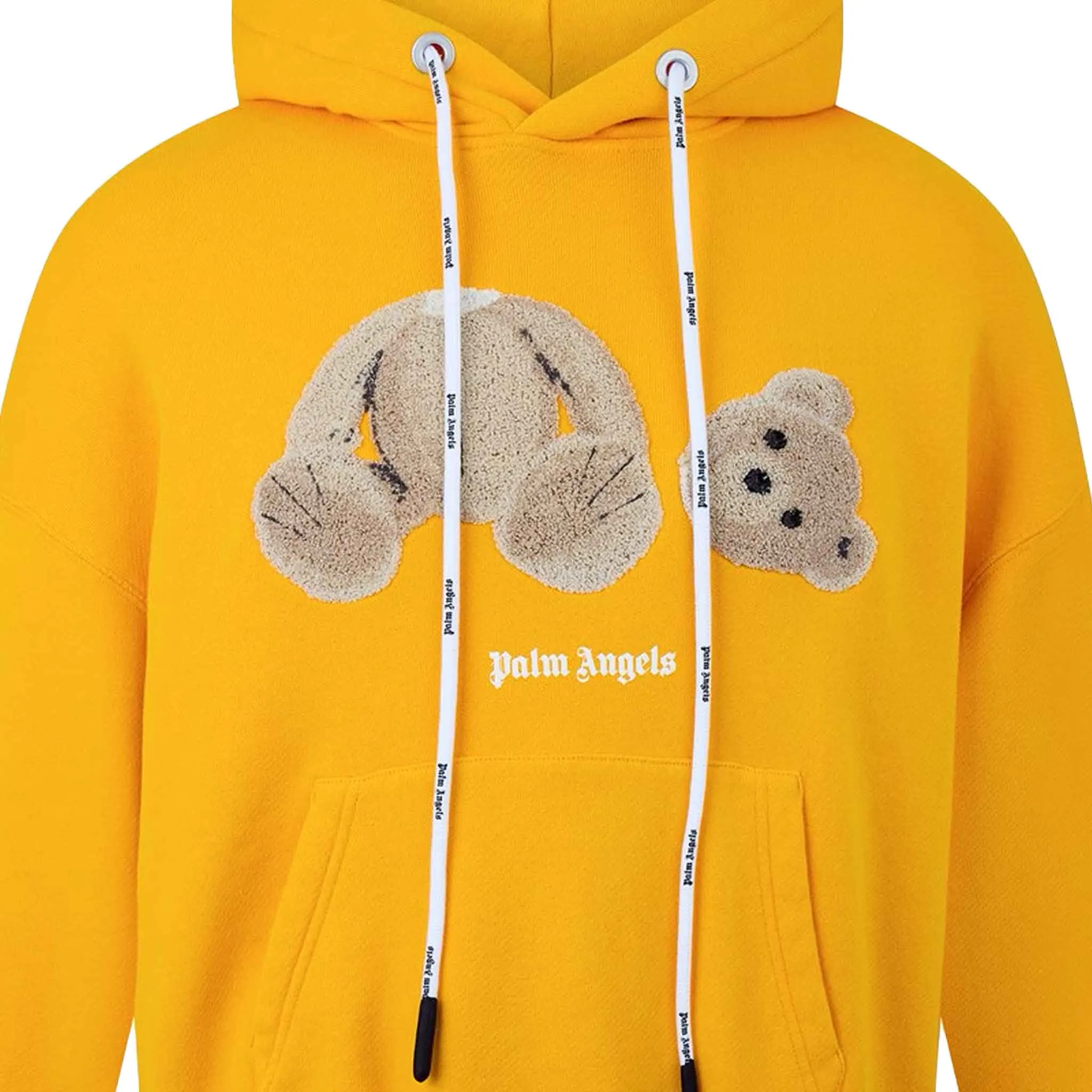 Palm Angels Bear Hoodie In Yellow