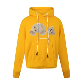 Palm Angels Bear Hoodie In Yellow