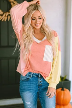 Prism Fusion Color Block Sweatshirt with Pocket