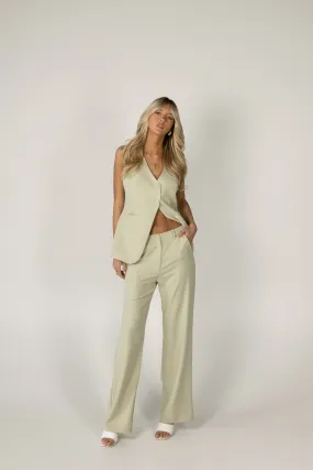 Sage Tailored Long Vest