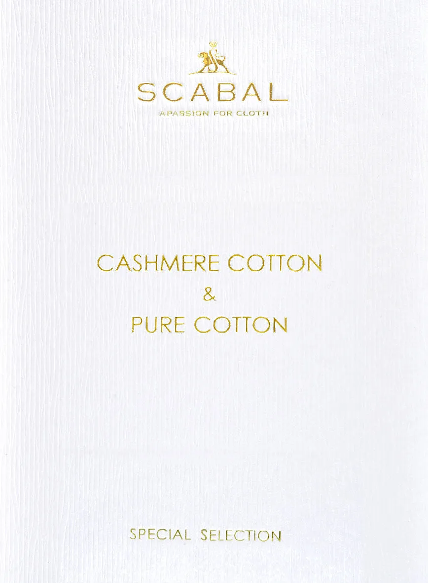 Scabal Pastel Green Cotton Stretch Suit
