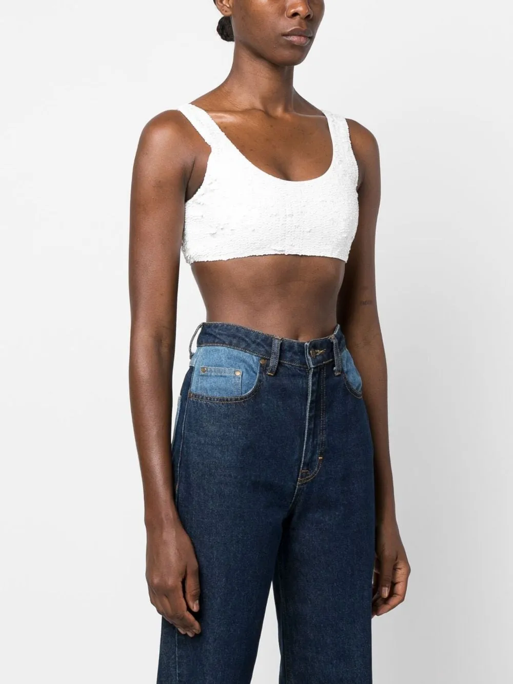 sequin cropped top