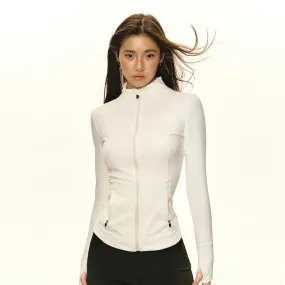 Sleek High-Neck Zippered Coat