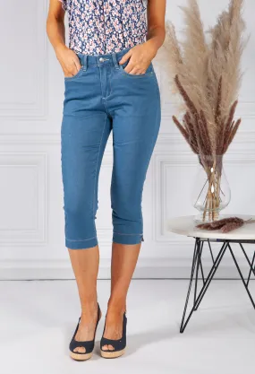 Soft Denim Cropped Jeans