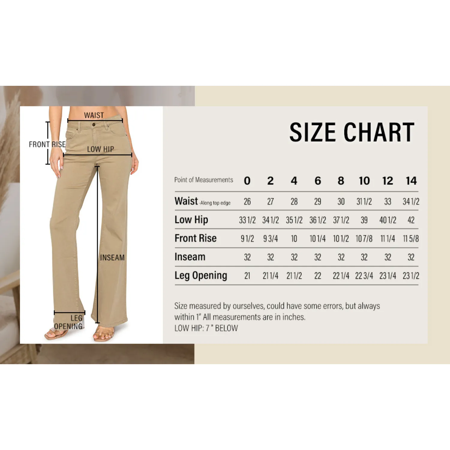 Soft Stretchy High Rise Everyday Flare Jeans - Khaki