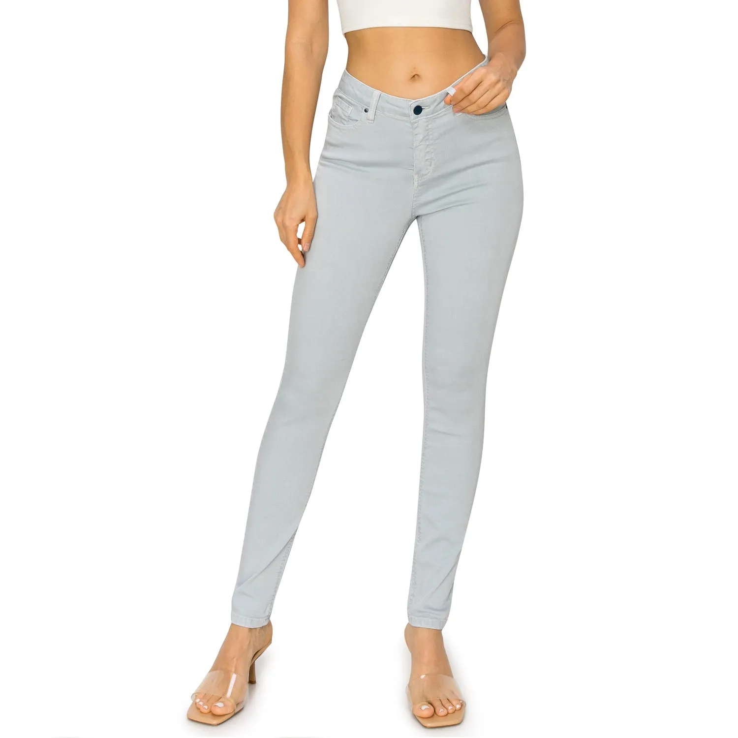Soft Stretchy High Rise The Everyday Skinny Jeans - Pastel Blue