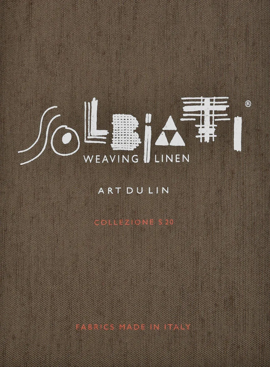 Solbiati Art Du Lin Dark Pastel Blue Linen Suit
