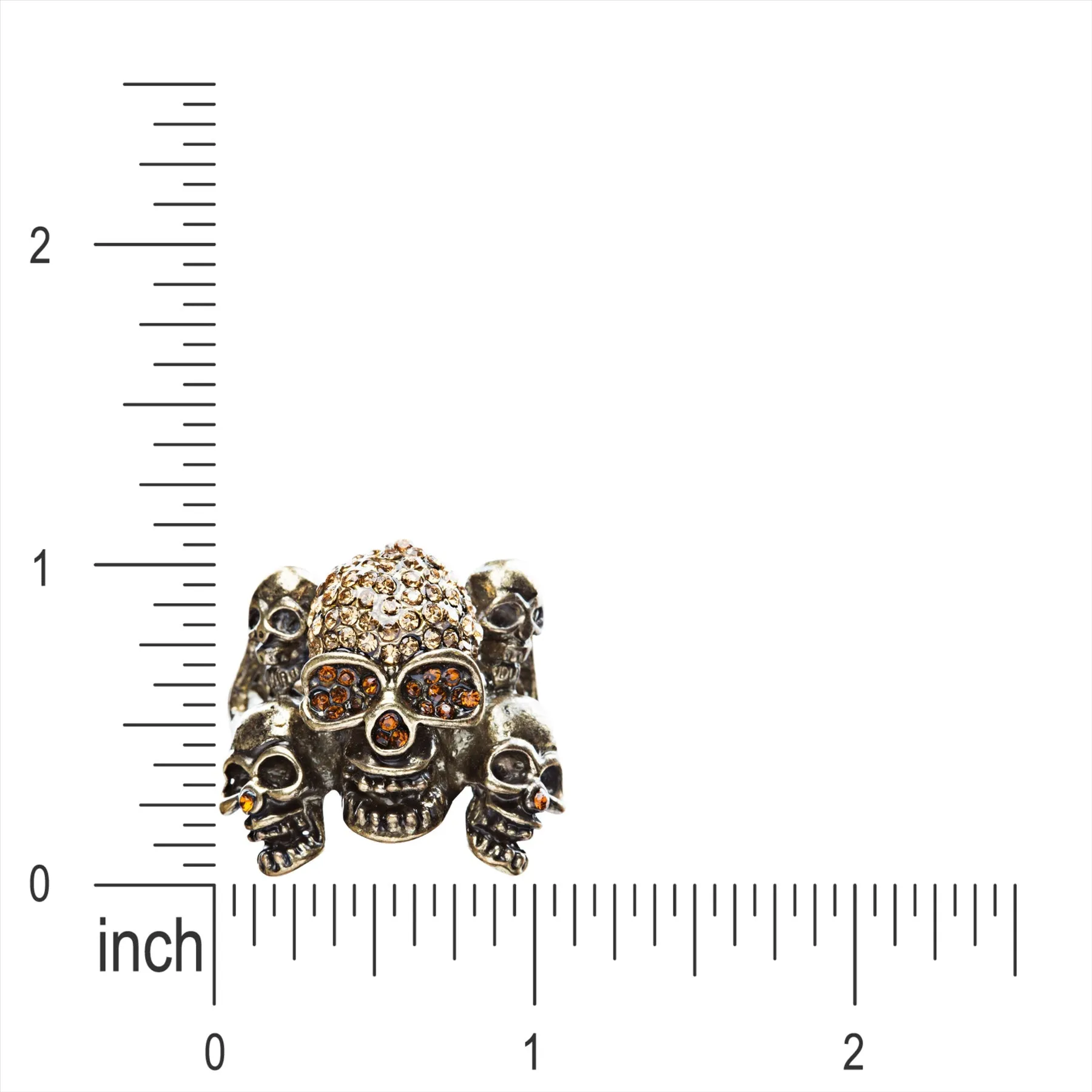Stylish Punk Gothic Decaying Demon Skull Halloween Costume Ring