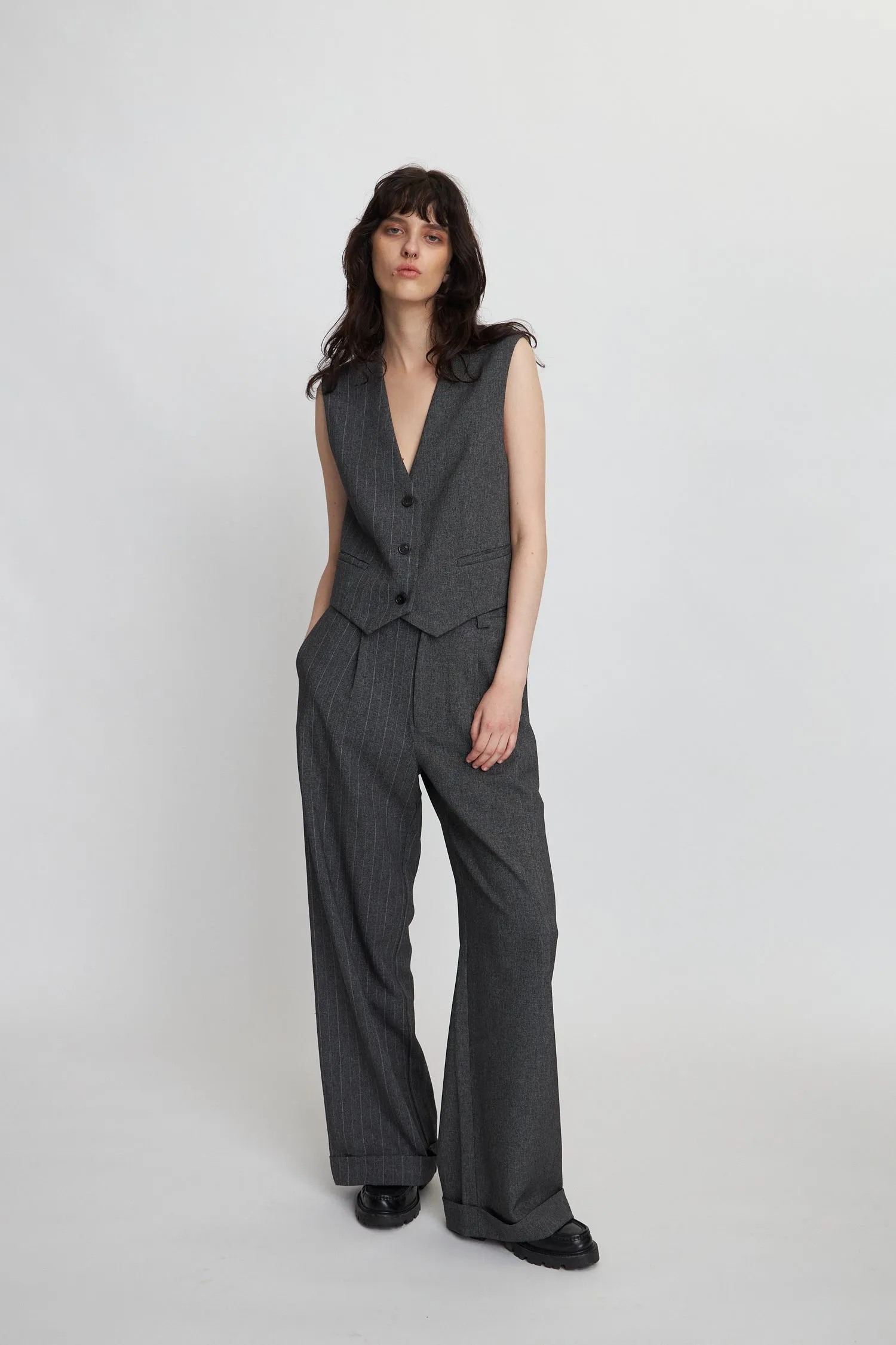 Tailored vest - Charcoal