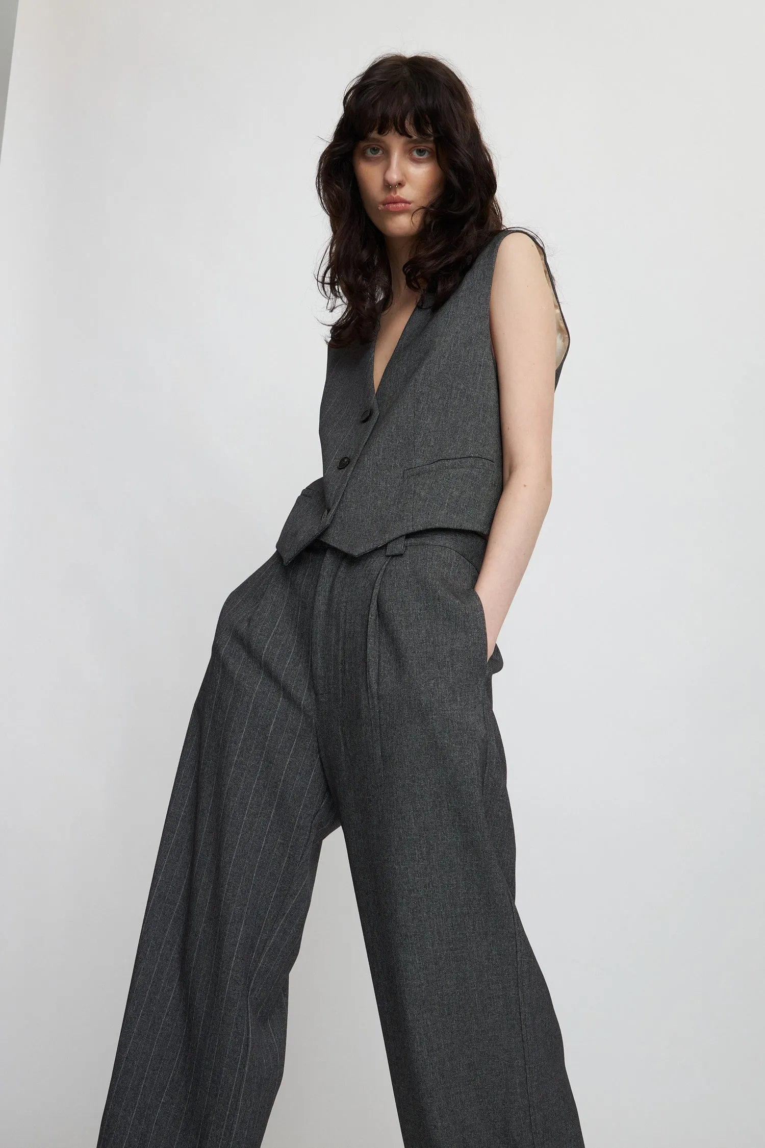 Tailored vest - Charcoal