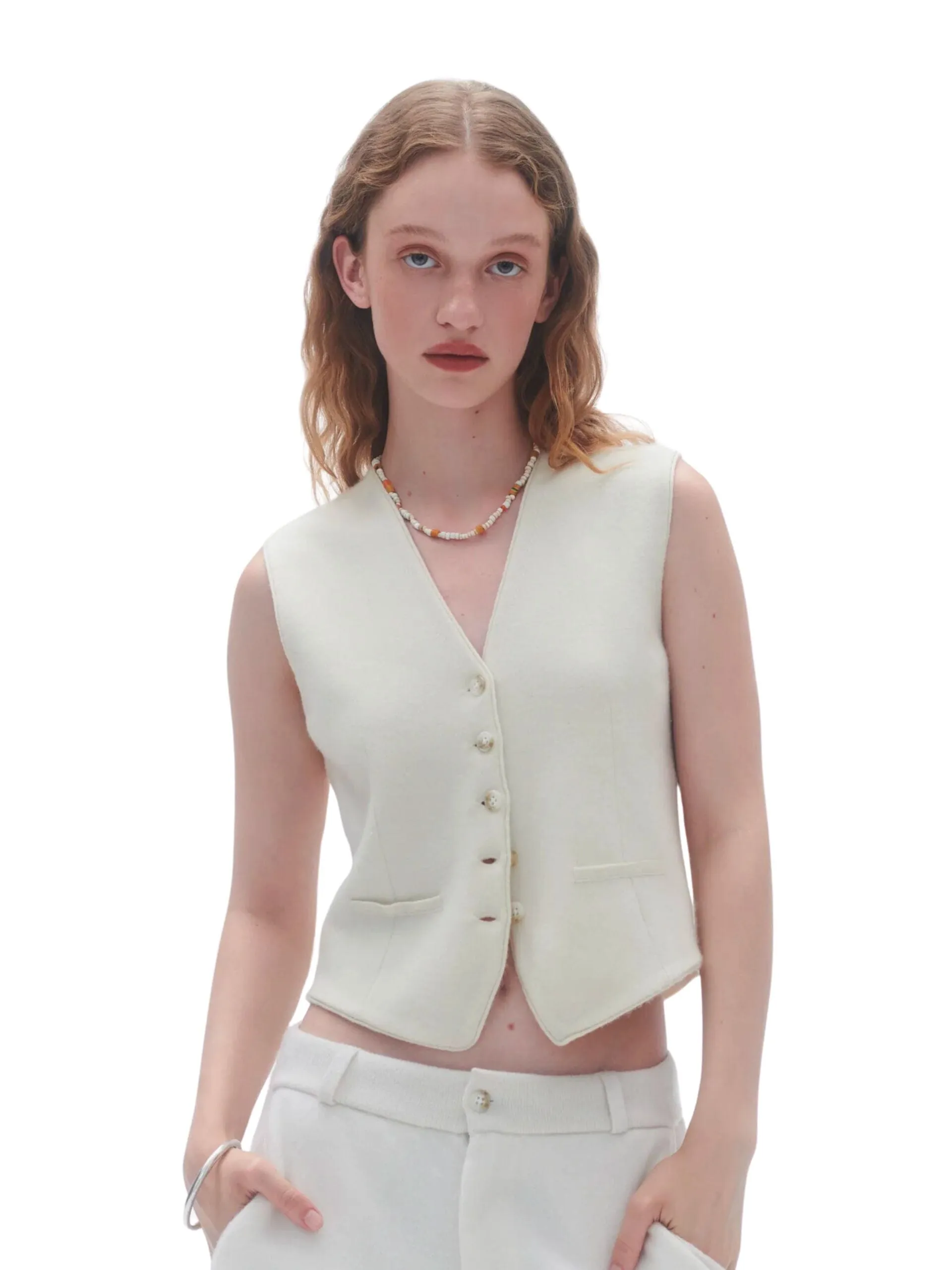 Tailored Vest / Cream