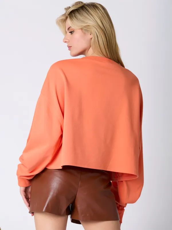 Tami Halloween Candy Sequins Long Sleeve Casual Pullover Sweatshirt